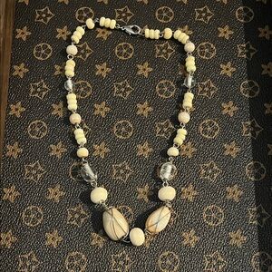 Vintage Bone & Stone choker necklace